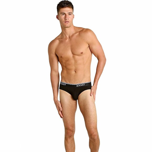2xist Other - 2xist Black Cotton Essential No-Show Brief 3-Pack
